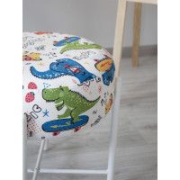 Пуф Sheffilton KIDS SHT-B4 диномикс/белый муар купить в Минске