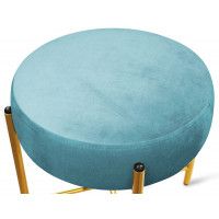 Пуф Sheffilton SHT-B4 голубая пастель/золото купить в Минске