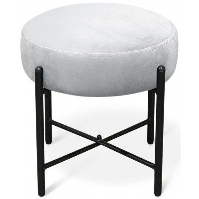 Пуф Sheffilton SHT-B4 серое облако/черный муар купить в Минске