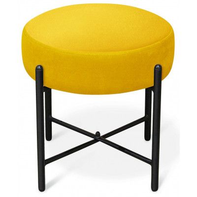 Пуф Sheffilton SHT-B4 желтый/черный муар