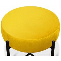 Пуф Sheffilton SHT-B4 желтый/черный муар купить в Минске