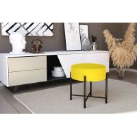 Пуф Sheffilton SHT-B4 желтый/черный муар купить в Минске