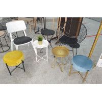 Пуф Sheffilton SHT-B4 желтый/черный муар купить в Минске