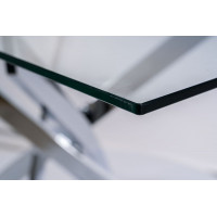 Стол обеденный Signal AGIS II (Агис 2) 140*80*75 прозрачный/хром купить в Минске Стол обеденный Signal AGIS II (Агис 2) 140*80*75 прозрачный/хром купить в Минске