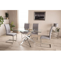 Стол обеденный Signal AGIS II (Агис 2) 140*80*75 прозрачный/хром купить в Минске Стол обеденный Signal AGIS II (Агис 2) 140*80*75 прозрачный/хром купить в Минске