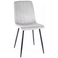 Стул Signal ALAN (Алан) Velvet Bluvel 03 светло-серый/черный