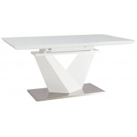 Стол обеденный Signal ALARAS III (Аларас) (160-220)*90*76 белый лак/белый