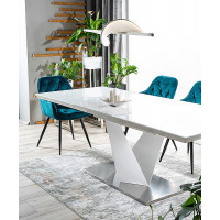 Стол обеденный Signal ALARAS III (Аларас) (160-220)*90*76 белый лак/белый купить в Минске