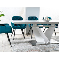 Стол обеденный Signal ALARAS III (Аларас) (160-220)*90*76 белый лак/белый купить в Минске