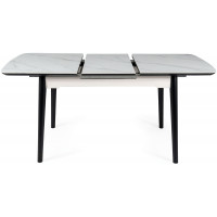 Стол обеденный Signal APOLLO (Аполло) (120-160)*80*76 белый мат/черный купить в Минске