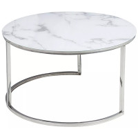Комплект SIGNAL ATLANTA B (2 стола журнальных) белый мрамор/хром купить в Минске Комплект SIGNAL ATLANTA B (2 стола журнальных) белый мрамор/хром купить в Минске