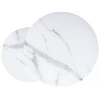 Комплект SIGNAL ATLANTA C (2 стола журнальных) белый мрамор/черный мат купить в Минске Комплект SIGNAL ATLANTA C (2 стола журнальных) белый мрамор/черный мат купить в Минске