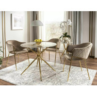 Стол обеденный Signal AZALIA (Азалия) 90*90*75 Ceramic белый/золотой купить в Минске