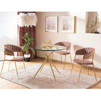 Стол обеденный Signal AZALIA (Азалия) 80*80*75 прозрачный/золотой купить в Минске Стол обеденный Signal AZALIA (Азалия) 80*80*75 прозрачный/золотой купить в Минске