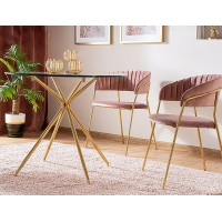 Стол обеденный Signal AZALIA (Азалия) 80*80*75 прозрачный/золотой купить в Минске Стол обеденный Signal AZALIA (Азалия) 80*80*75 прозрачный/золотой купить в Минске