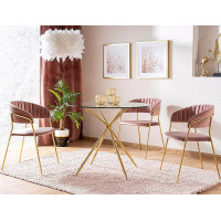 Стол обеденный Signal AZALIA (Азалия) 80*80*75 прозрачный/золотой купить в Минске Стол обеденный Signal AZALIA (Азалия) 80*80*75 прозрачный/золотой купить в Минске