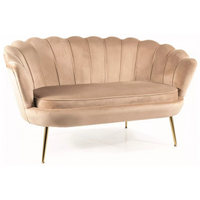 Диван SIGNAL CAMELLIA 2 (Камелия 2) Velvet Bluvel 28 бежевый/золотой купить в Минске