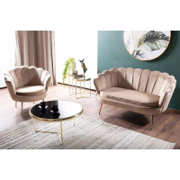 Диван SIGNAL CAMELLIA 2 (Камелия 2) Velvet Bluvel 28 бежевый/золотой купить в Минске