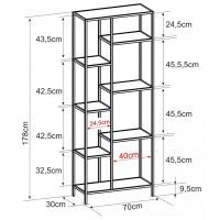 Стеллаж SIGNAL COSTA A (Коста) дуб/черный купить в Минске Стеллаж SIGNAL COSTA A (Коста) дуб/черный купить в Минске