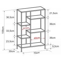 Стеллаж SIGNAL COSTA B (Коста) дуб/черный купить в Минске
