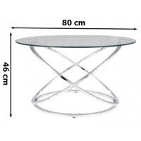 Стол журнальный SIGNAL EOS B 80*80*46 прозрачный/хром купить в Минске Стол журнальный SIGNAL EOS B 80*80*46 прозрачный/хром купить в Минске