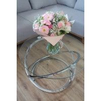 Стол журнальный SIGNAL EOS B 80*80*46 прозрачный/хром купить в Минске Стол журнальный SIGNAL EOS B 80*80*46 прозрачный/хром купить в Минске