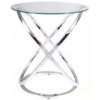 Стол журнальный SIGNAL EOS C прозрачный/хром Стол журнальный SIGNAL EOS C прозрачный/хром