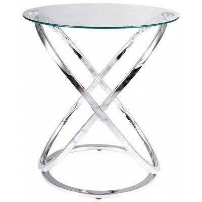 Стол журнальный SIGNAL EOS C прозрачный/хром купить в Минске