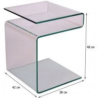 Стол журнальный SIGNAL EPI 42*38*48 прозрачный купить в Минске