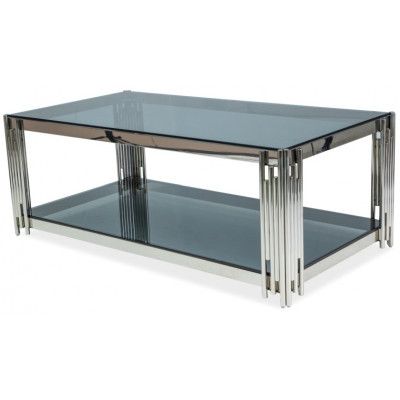 Стол журнальный SIGNAL FOSSIL A 120*60*40 дымчатый/серебряный купить в Минске