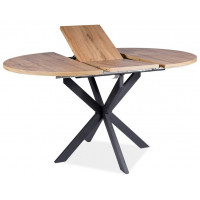 Стол обеденный раздвижной Signal GASTON (Гастон) (100-135)*100 дуб артизан/черный купить в Минске