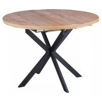 Стол обеденный раздвижной Signal GASTON (Гастон) (100-135)*100 дуб артизан/черный