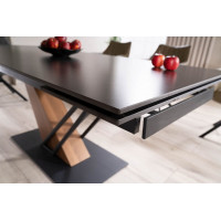 Стол обеденный Signal GENESIS (Генезис) (160-220)*90 черный/ясень купить в Минске