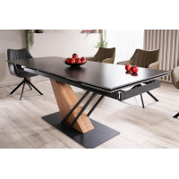 Стол обеденный Signal GENESIS (Генезис) (160-220)*90 черный/ясень купить в Минске