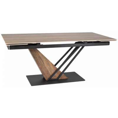 Стол обеденный Signal GENESIS (Генезис) (160-220)*90 Legno эффект дерева/дуб/черный купить в Минске