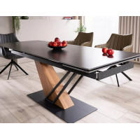Стол обеденный Signal GENESIS (Генезис) (180-240)*90 черный/ясень купить в Минске