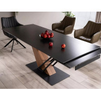 Стол обеденный Signal GENESIS (Генезис) (180-240)*90 черный/ясень купить в Минске