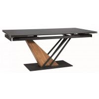 Стол обеденный Signal GENESIS (Генезис) (180-240)*90*76 черный/пепел