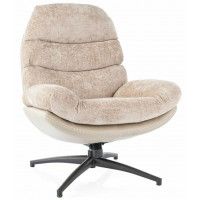 Кресло Signal GISELLE античный розовый/бежевый/черный мат