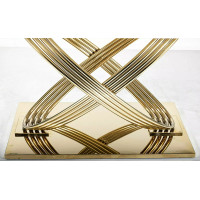 Стол обеденный Signal HERMES (Гермес) 160*90 эффект белого мрамора/золотой купить в Минске