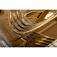 Стол обеденный Signal HERMES (Гермес) 160*90 эффект белого мрамора/золотой купить в Минске