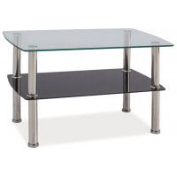 Стол журнальный SIGNAL IRENE 75*45*45 прозрачный/хром Стол журнальный SIGNAL IRENE 75*45*45 прозрачный/хром