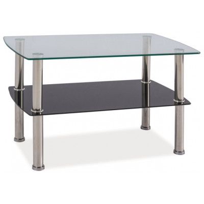 Стол журнальный SIGNAL IRENE 75*45*45 прозрачный/хром купить в Минске