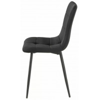 Стул Signal Ivo (Иво) Velvet Bluvel 19 черный/черный купить в Минске