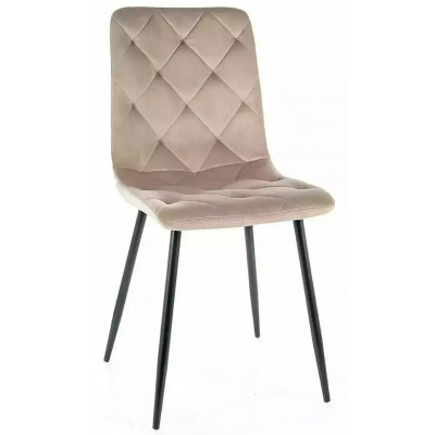 Стул Signal Jerry (Джерри) Velvet Bluvel 40 темно-бежевый/черный купить в Минске