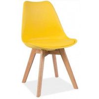 Стул  Signal Kris (Крис) желтый/бук