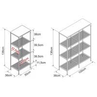 Стеллаж SIGNAL LEX B (Лекс) 50*36*136 дуб/черный купить в Минске Стеллаж SIGNAL LEX B (Лекс) 50*36*136 дуб/черный купить в Минске
