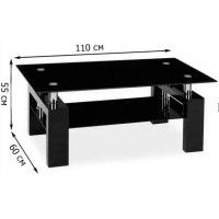 Стол журнальный SIGNAL LISA II черный/черный лак купить в Минске