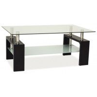 Стол журнальный SIGNAL LISA BASIC II прозрачный/венге