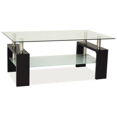 Стол журнальный SIGNAL LISA BASIC II прозрачный/венге купить в Минске